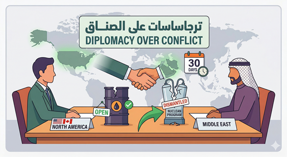중동 지정학적 긴장 완화 및 외교 협상 테이블